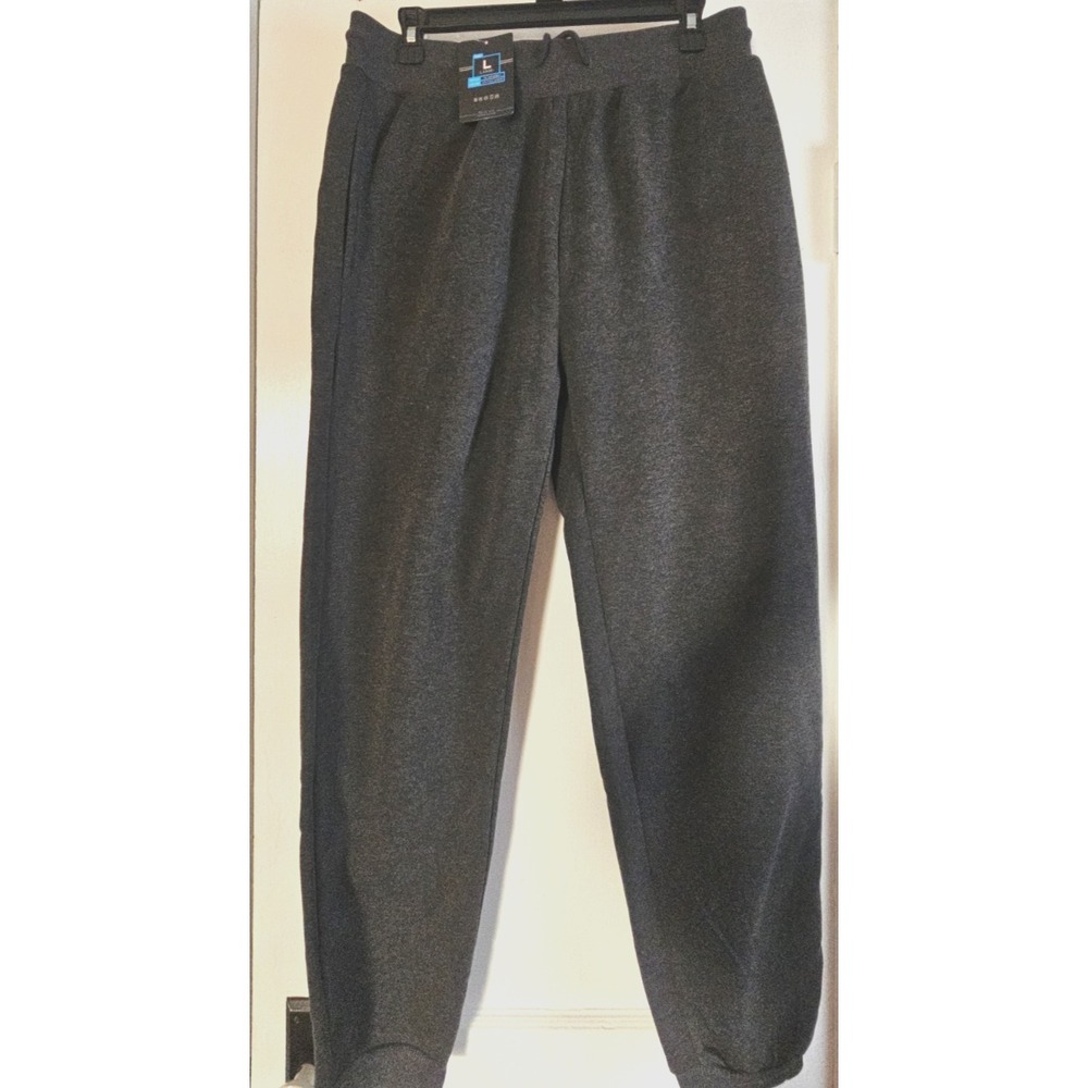 NWT BLUE ICE gray sweat pants woman Sz L pull on w/drawstring